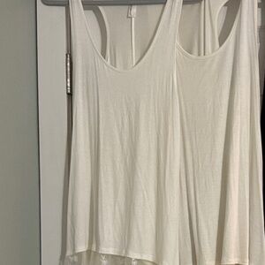 Lace-Hem Racerback Camisole Tank - Ivory